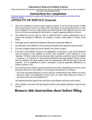 Affidavit of Service