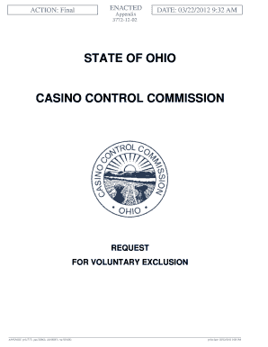 Ohio Voluntary Exclusion Program Request Form