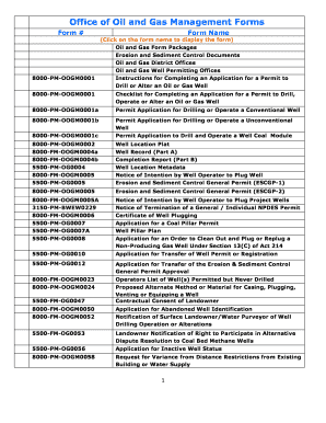Permit Application for Drilling or Operating an Oil or Gas Well