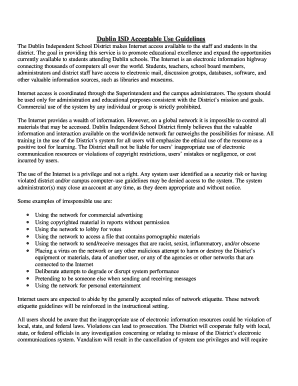Dublin ISD Acceptable Use Guidelines