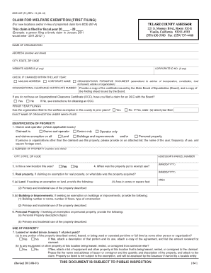 Succession plan template word - BCLAIMb FOR WELFARE bEXEMPTIONb FIRST FILING