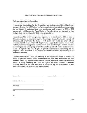 Request for Insurance Product Access