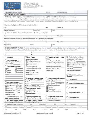 SSG Account Registration Form