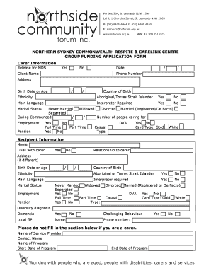 Group Funding Application Form