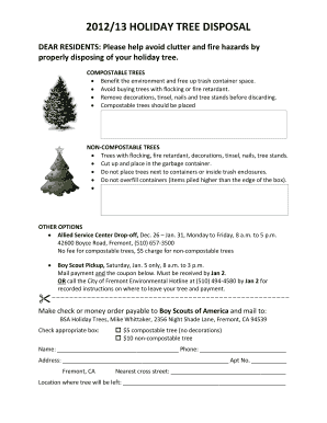 Fremont Holiday Tree Disposal Guide