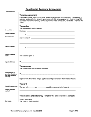 Residential Tenancy Agreement
