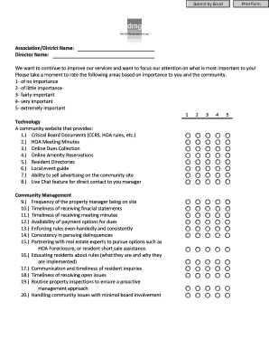 HOA Community Feedback Survey