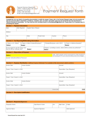 Payment Request Form