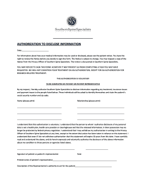 Authorization to Disclose Information