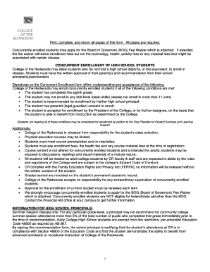 Concurrent Enrollment Request Form