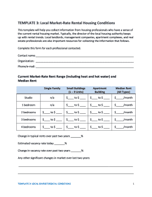 Local Market-Rate Rental Housing Conditions Template