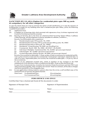 Greater Ludhiana Area Development Authority Building Plan Sanction