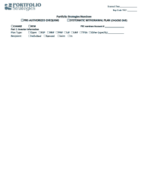 Portfolio Strategies Nominee Investment Form