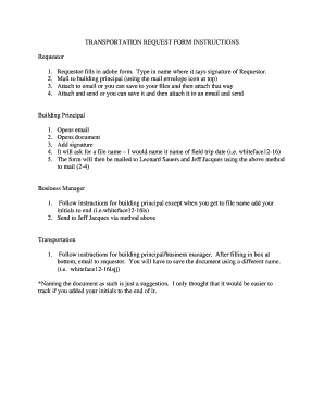 Transportation request form directions - lpcsdorg