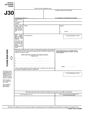 UK Stock Transfer Form