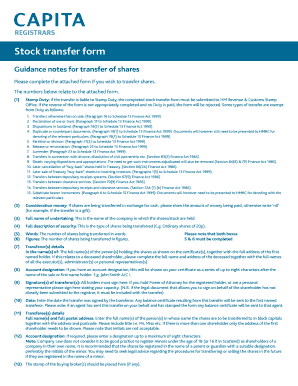 UK Stock Transfer Form
