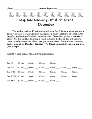 Leap Into Literacy Non-Fiction Book Report