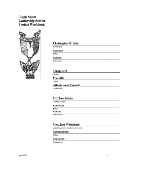 Eagle Scout Project Workbook