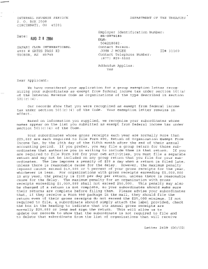IRS Group Exemption Letter 2419