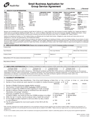 Small Business Health Plan Application