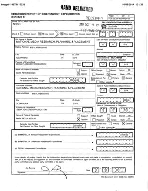 24/48 Hour Report of Independent Expenditures