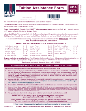 Tuition Assistance Application Form