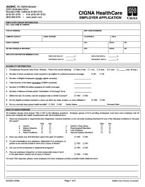 CIGNA Employer Application