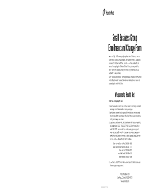 Health Net Enrollment and Change Form