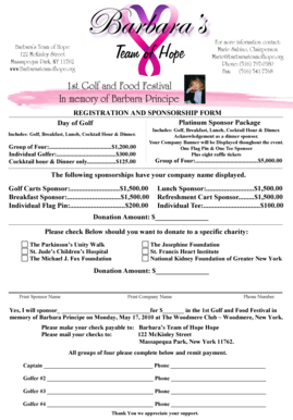 Fillable Online hfmametrony Barbaras Team of Hope Sponsorship Form ...