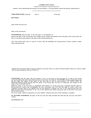 Quitclaim Deed Correction
