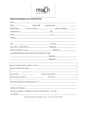 Patient Information and Consent Form