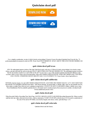 Quitclaim Deed Form