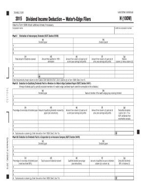 California Dividend Income Deduction Form