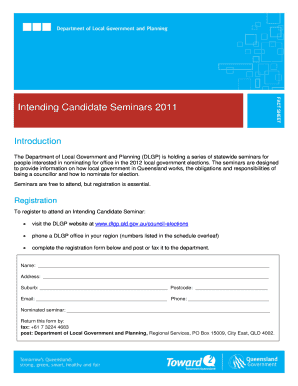 Intending Candidate Seminar Registration Form