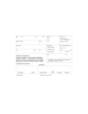 University of Washington Payroll Deduction Form