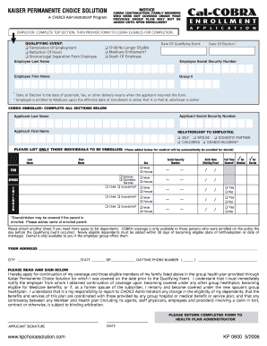 Cal-COBRA Continuation Form