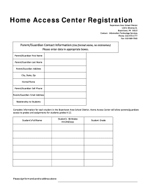 Boyertown Area School District Registration Form