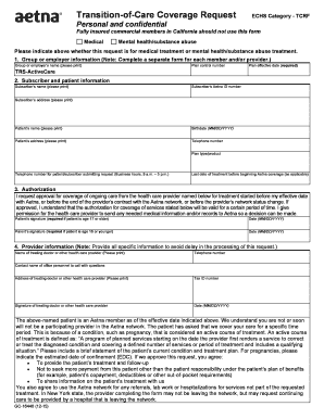 Aetna Transition-of-Care Coverage Request