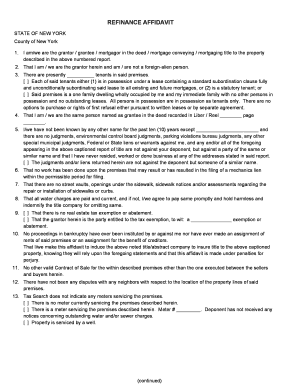 Refinance Affidavit