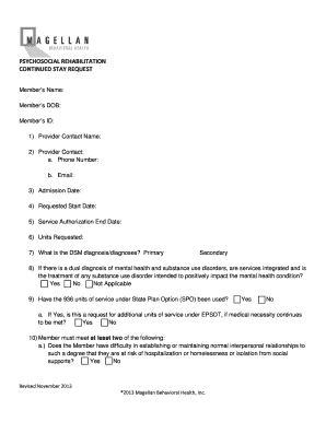 Psychosocial assessment template word - PSYCHOSOCIAL REHABILITATION CONTINUED STAY REQUEST