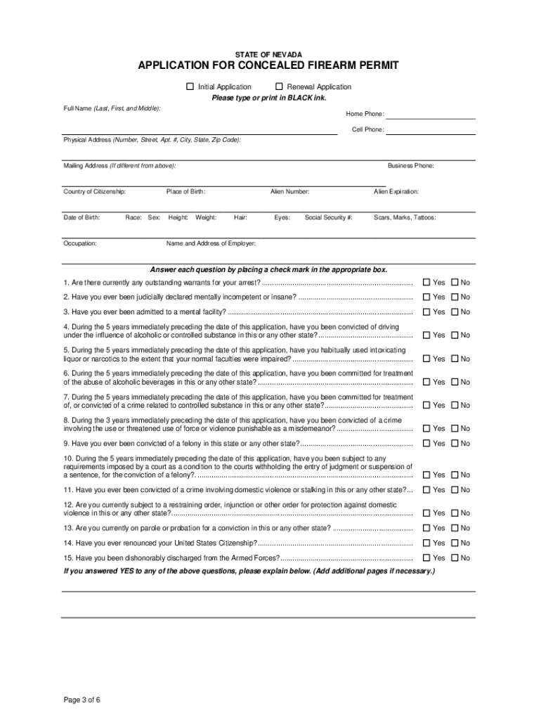 how to check status of ccw in nevada Preview on Page 1