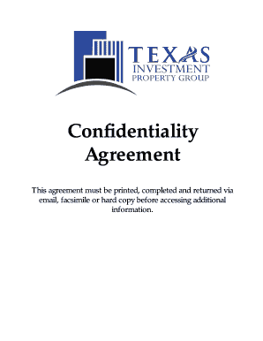 Confidentiality Agreement for Property Purchase