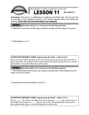 Bible Study Guide on Revelation 9