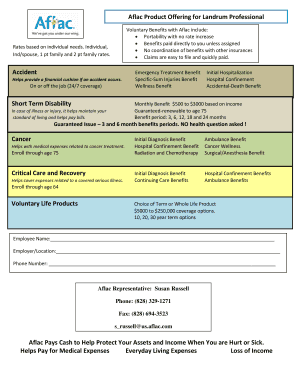 Aflac Voluntary Benefits Enrollment Form