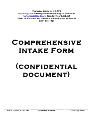 Psychiatric Intake Form