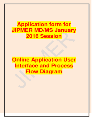 JIPMER MD/MS Application Form