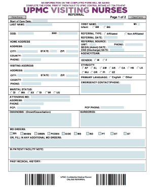 UPMC Referral Form