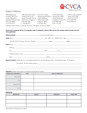 Veterinary Patient Referral Form