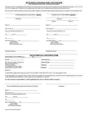Florida Building Occupancy Agreement
