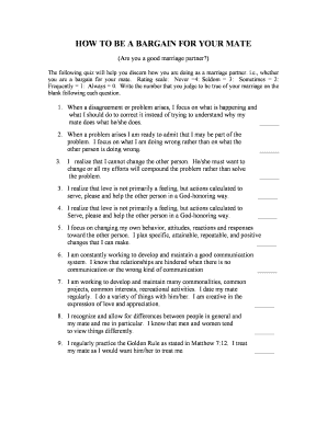 Marriage Partner Quiz